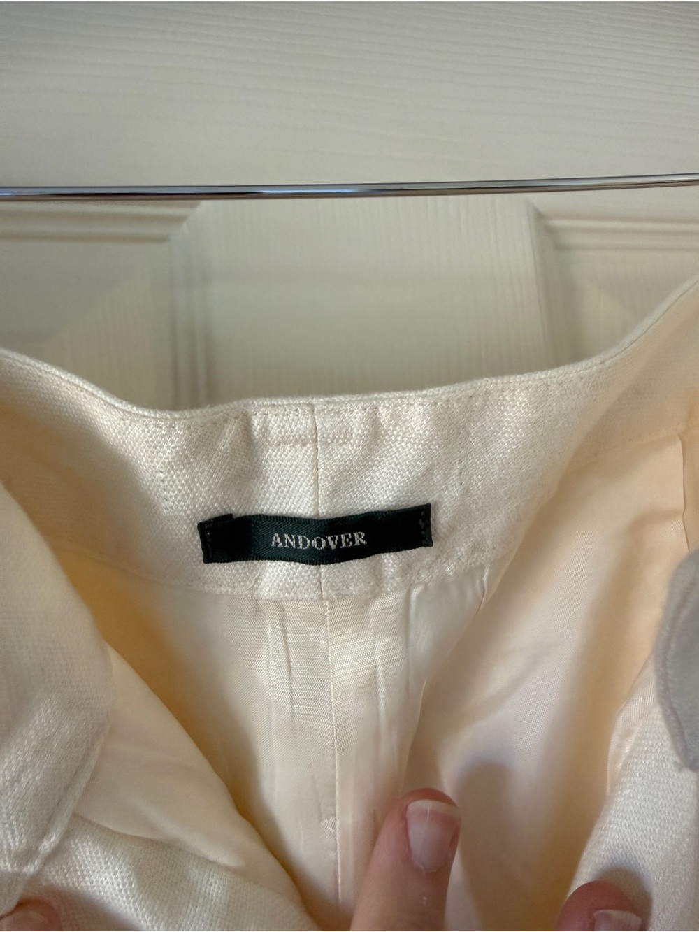 Lauren Ralph Lauren Cream Linen-Blend Pants